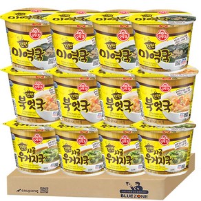 [블루존] 오뚜기 컵국 3종 (사골우거지국4+북엇국4+미역국4), 1개