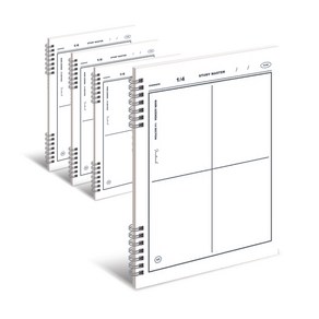 뮤니드 It sping 4분할 수학 연습장 4권 세트, 화이트, 1세트