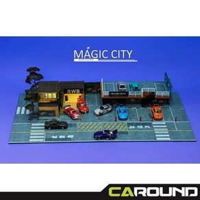 Magic City 1:64 매직시티 일본 튜닝샵 및 2층 주차장 - RWB (110072), 1개