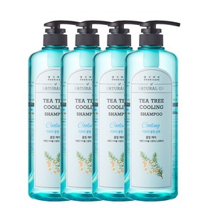[댕기머리]대용량 허벌 쿨링 샴푸 1000ml, 4개, 1L