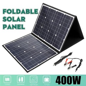 400W 접이식 방수 패키지 30a 18V 전지 USB 패널 태양 출력 60A 컨트롤러 단결정, 1) only Sola Panel, 1개