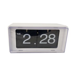 트웸코 플립 시계 flip clock 아날로그 데스크 협탁 인테리어 알람시계, B. 화이트