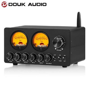 Douk Audio EQ5 TONE 미니 5밴드 EQ 이퀄라이저 블루투스 수신기 스테레오 오디오 프리앰프( VU 미터 )