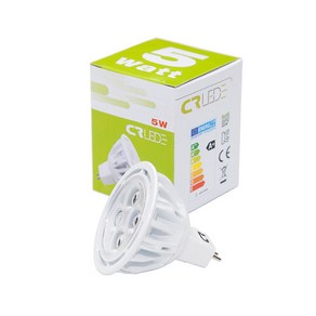 CR LED MR16 12V 5W 할로겐 스포트 램프 조명, 1개, 전구색