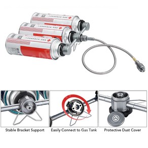 가스 스테이션 용량 확장 어댑터 알루미늄 합금 부탄 이소 변환어댑터 일반 버너와 연결, Only 3구 연결어댑터, 1개