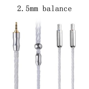 젠하이저 HD800 HD800s HD820 D1000 이어폰 교체 가능 8가닥 순은 균형 케이블, 1.2.5mm balanced cable