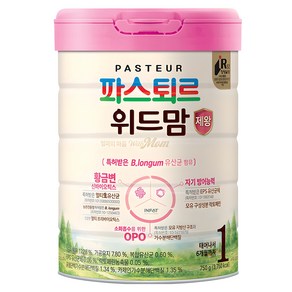 파스퇴르 위드맘 제왕 분유 1단계, 1개, 750g