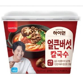 삼립 하이면 얼큰버섯 칼국수 큰컵, 6개, 183g