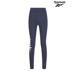 리복 Reebok 여성 네이비 클래식 리니어 로고 레깅스 REPA1F323N2