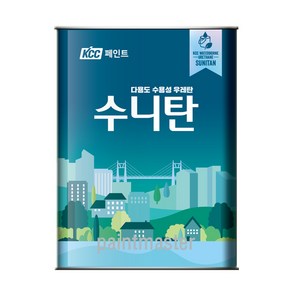 KCC 다용도 친환경 수용성 우레탄페인트 수니탄, 투명 반광, 1개, 12L