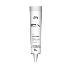 브래드가든 식용색소 베이킹용 NEW 아이싱칼라 화이트색상(튜브타입 25g), 1개, 25g
