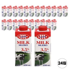 믈레코비타 3.5% 멸균우유, 250ml, 24개