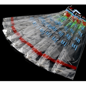 우럭편대 2단 생미끼 오징어 지렁이 채비, 1개