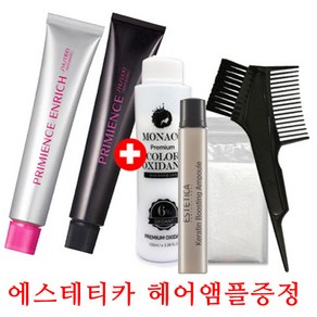 시세이도 프리미언스 엔리치 염색약80g+에스테티카 헤어앰플증정/새치전용 염모제/멋내기 유행칼라 염모제, 새치커버, 새치(내추럴브라운) NB-5, 1개