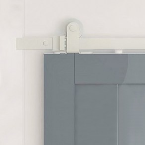 댐퍼형 B05슬라이딩레일세트(백색) 2사이즈(2M 2.4M) 양댐퍼용 문두께(35~40mm) 80kg이하용 _슬라이딩도어부속 미닫이문부속 마굿간행거부속 평철행거부속 노출행거부속, 1개