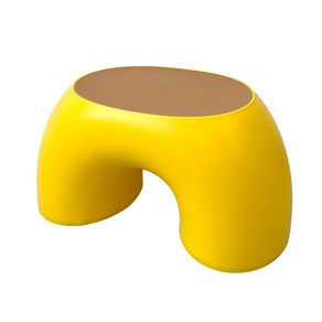 라이프웍스 감성 디자인 경량 미니 레인보우 스툴, 1개, 바나나 옐로우