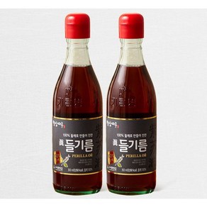 밥상마루 100% 들깨로 만들어 진한 들기름, 350ml, 2개