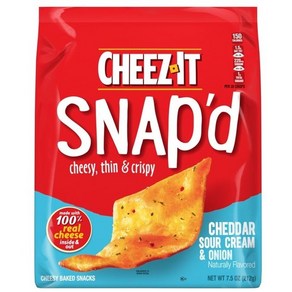 [미국직배송]치즈잇 스냅 체다 사우어크림 & 어니언 크래커 1개x212g Cheez-It Snap'd Chedda Sou Ceam & Onion Cackes, 1개, 212g