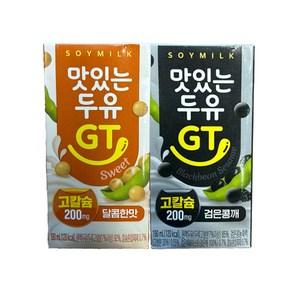 올따옴 추천 남양 GT 두유 달콤맛 190ml +검은콩깨 190ml, 48개