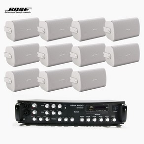 BOSE 매장 카페 상업용 음향패키지 벽부형 스피커 FS4SE(화이트) 11개 + SR-650D 앰프