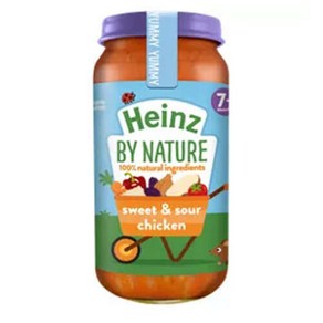 Heinz By Natue 하인즈 바이 네이처 아기 이유식 스위트 사워 닭고기 7개월 이상 200g 4팩, 4개