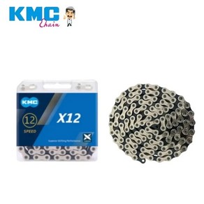 KMC X8 X9 X10 X11 X12 자전거 체인 8s 9s 10s 11s 12s MTB/로드 바이크 크랭크셋 시마노 SRAM 부품용 퀵 링크 포함, 3)x12 Silve Bulk, 1개
