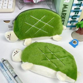 오드아이 거북이 파우치 필통 귀여운 인형 펜케이스 펜파우치, 1개