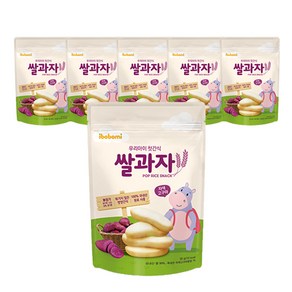 아이뽀뽀미 쌀과자 떡뻥 자색고구마 6개, 30g