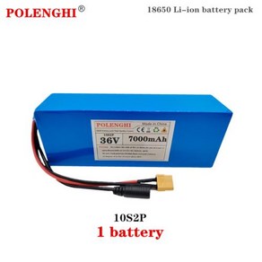 배터리 POLENGHI 전기 12Ah18650 충전기 배터리 42V 스쿠터 500W BMS 리튬 팩 36V 자전거 10S2P 이온 포함, XT-60 1 pcs battey, 5) XT60 1 pcs  battey