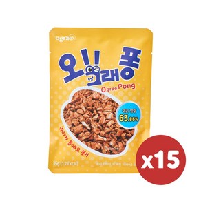 오그래 오그래퐁 천연당으로 코팅한 퍼핑 귀리 간식 식단조절 간편식, 15개, 35g