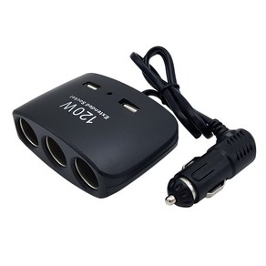 120W 12V-24V 겸용 2구USB + 3구 멀티소켓 시거잭 자동차 차량용