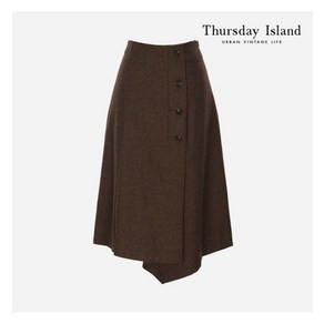 국내매장판 써스데이아일랜드 THURSDAYISLAND 버튼 스커트T228MSK237W 217361