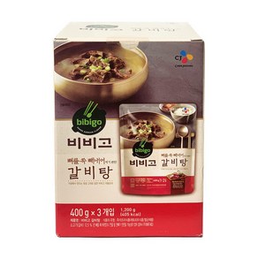 CJ 비비고 뼈없는 갈비탕 즉석국 비비고갈비탕 400gx3, 400g, 3개