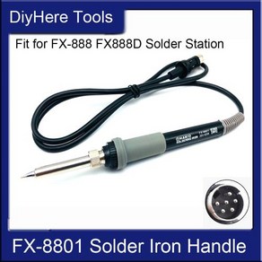 납땜인두기 HAKKO FX-888 FX-888D 납땜 스테이션용 FX-8801 인두 교체 핸들 무연 26V 65W, 1개