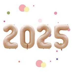 스윗하이 2025 신년 파티 용품 풍선 세트 패키지 32인치, 1세트, 카라멜