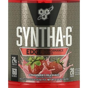 BSN Syntha-6 Edge 프로틴 파우더 드링크 믹스 딸기 밀크셰이크 1.06kg(2.34lb), 1개, 1.06kg