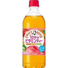 산토리 크래프트 보스 비타민 티 피치 믹스 풍미 과일차 600ml 24병, 24개