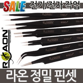 RAON 정밀 핀셋 고급형 EDS 정전기방지 시계 프라모델 속눈썹 미용 네일 스위스규격 집게 공구 위생, 옵션01 RAON 정밀핀셋 TRA-12ESD, 1개