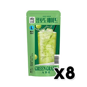 유어스 청포도에이드 L 아이스파우치음료 340ml x 8개