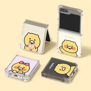 갤럭시Z플립5 카카오프렌즈 춘식이 베이직 투명 방탄 강화케이스 S2B