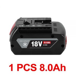 BOSCH 정품 리튬 이온 배터리 18V 전문 GBA GSR GSB BAT618 BAT609 연료 게이지 포함 신제품, 7) BS-18V 8Ah