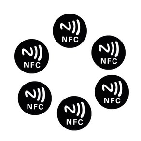 NFC 지원 스마트폰용 안티메탈 25mm NFC 접착스티커 6개