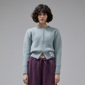 [LINE] Mohai Wool Blend Knit Zip-Up (Ash Geen)