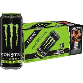 Monster Energy Zero Sugar 오리지널 저칼로리 에너지 드링크 473ml(16온스) (1) 231361