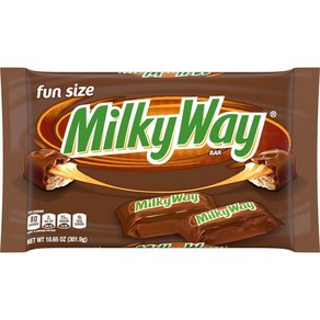 MILKY WAY Fun Size 밀크 초콜릿 캔디 바 301.9g(10.1온스) 백, 301.9g, 1개