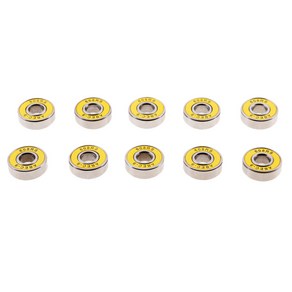 10Pcs ABEC-9 608RS 스케이트 보드 휠 베어링 롤러 베어링 베어링, 스틸, 옐로우