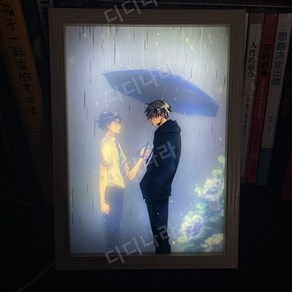 LED 액자 그림 라이트 페인팅 애니메이션 굿즈 하이큐, B, 23 X 17cm USB 플러그인, 1개