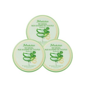 [타임세일]제이엠솔루션 더 내추럴 알로에 수딩젤 시카 플러스 카밍 300ml 3개수량제안 한정수량, 3개