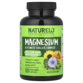 NATURELO 마그네슘 글리시네이트 킬레이트 복합체 200mg 베지 캡슐 120정, NATURELO마그네슘글리시네이트킬레이트복합체200mg, 1개