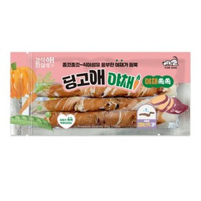 강아지 간식 딩고애 야채 마블링 스틱, 3개, 장어